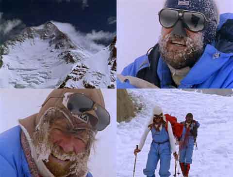 
Gasherbrum I, Hans Kammerlander And Reinhold Messner On Gasherbrum I Summit June 28, 1984, Reinhold Messner And Hans Kammerlander Arrive Back At Base Camp - The Dark Glow of the Mountains DVD
